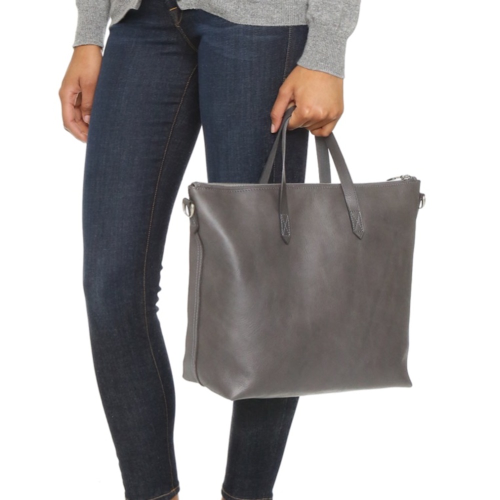 Madewell zip top transport crossbody tote bag